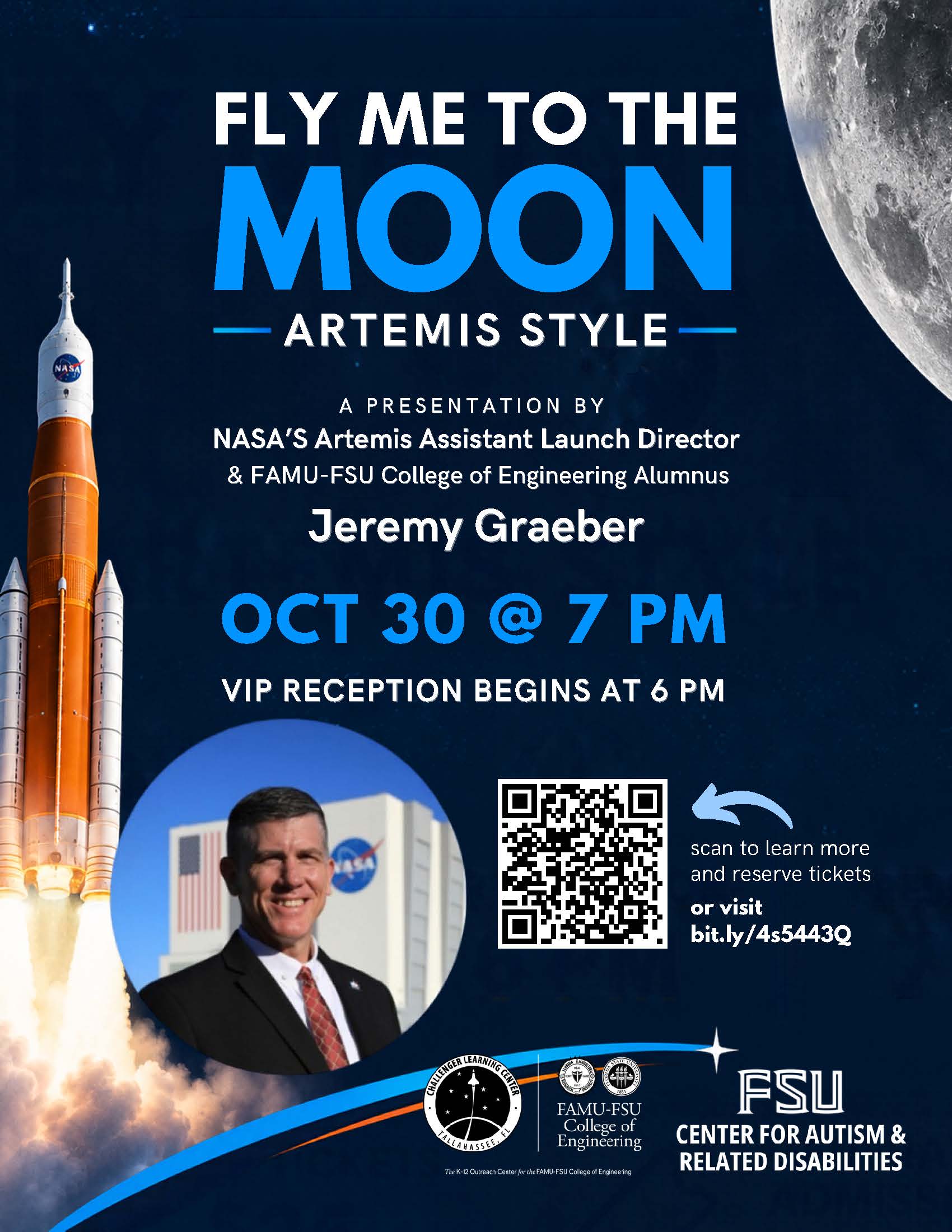 Fly Me to The Moon Artemis Style Flyer