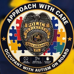 Tallahassee Police Department Autism Awareness Decal